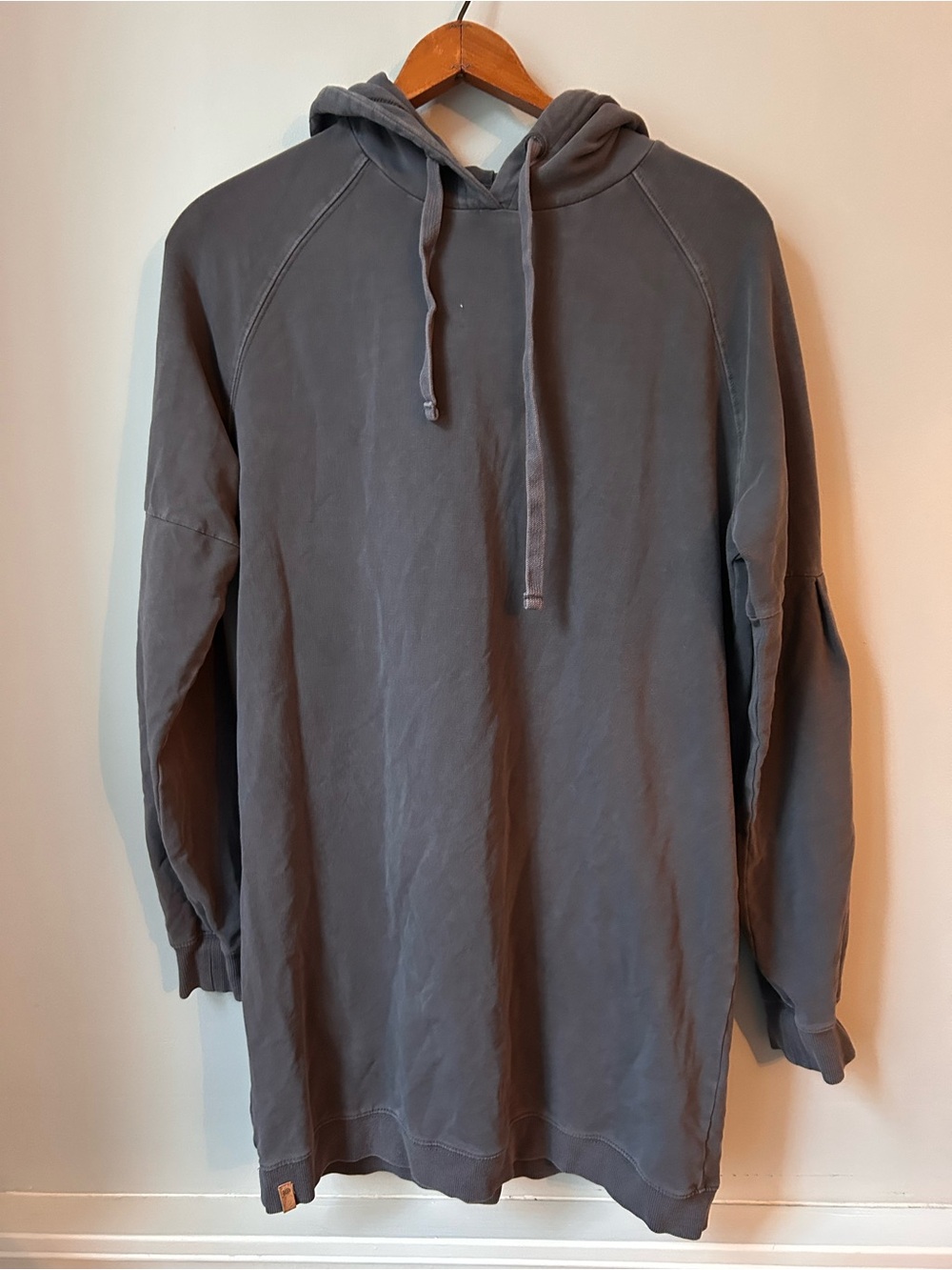 Tentree French Terry Hoodie Tunic/Dress in Gray S Lounge Sustainable Athleisure‎